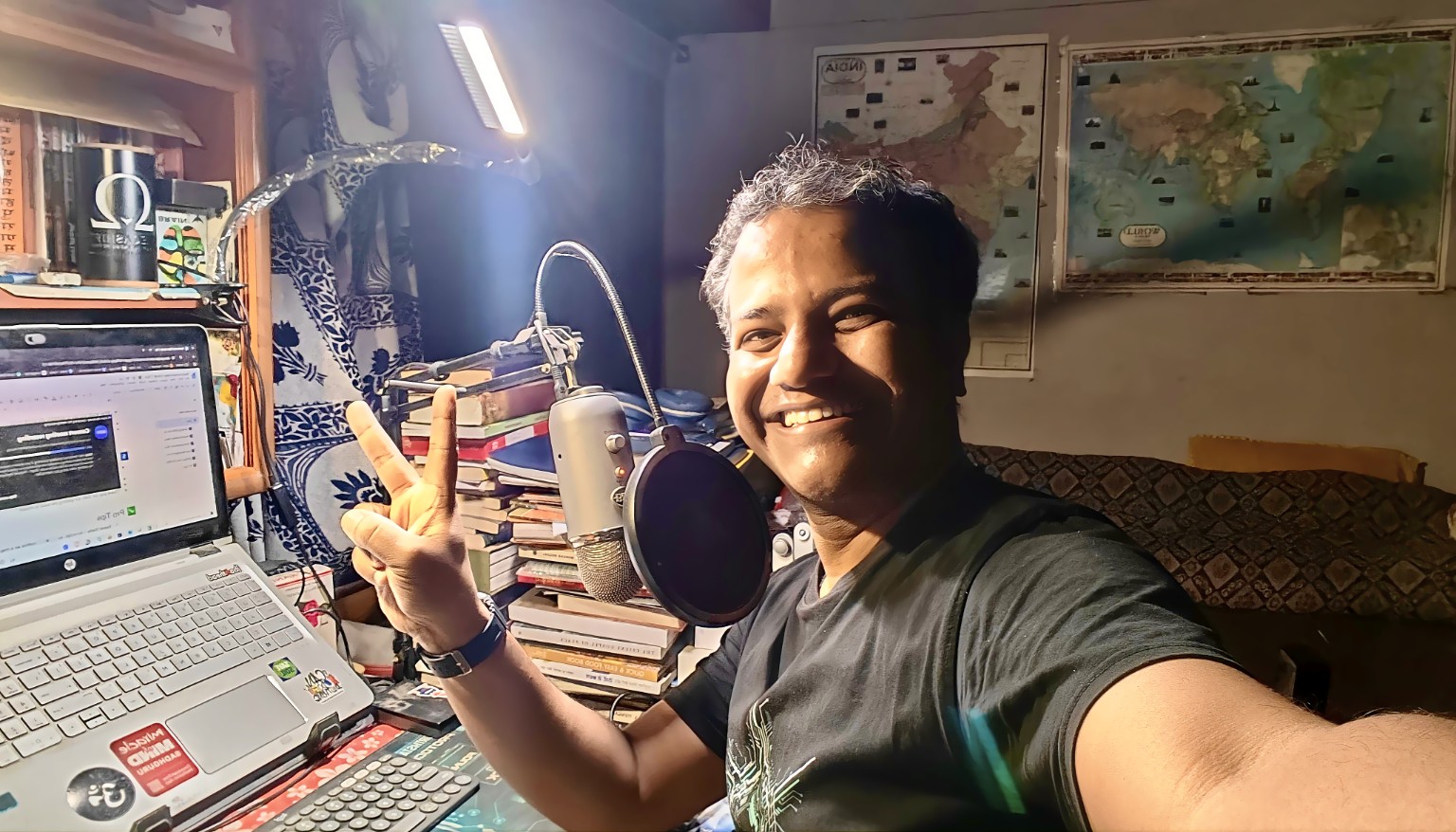 Dr. Debmalya Nandy recording a coaching session